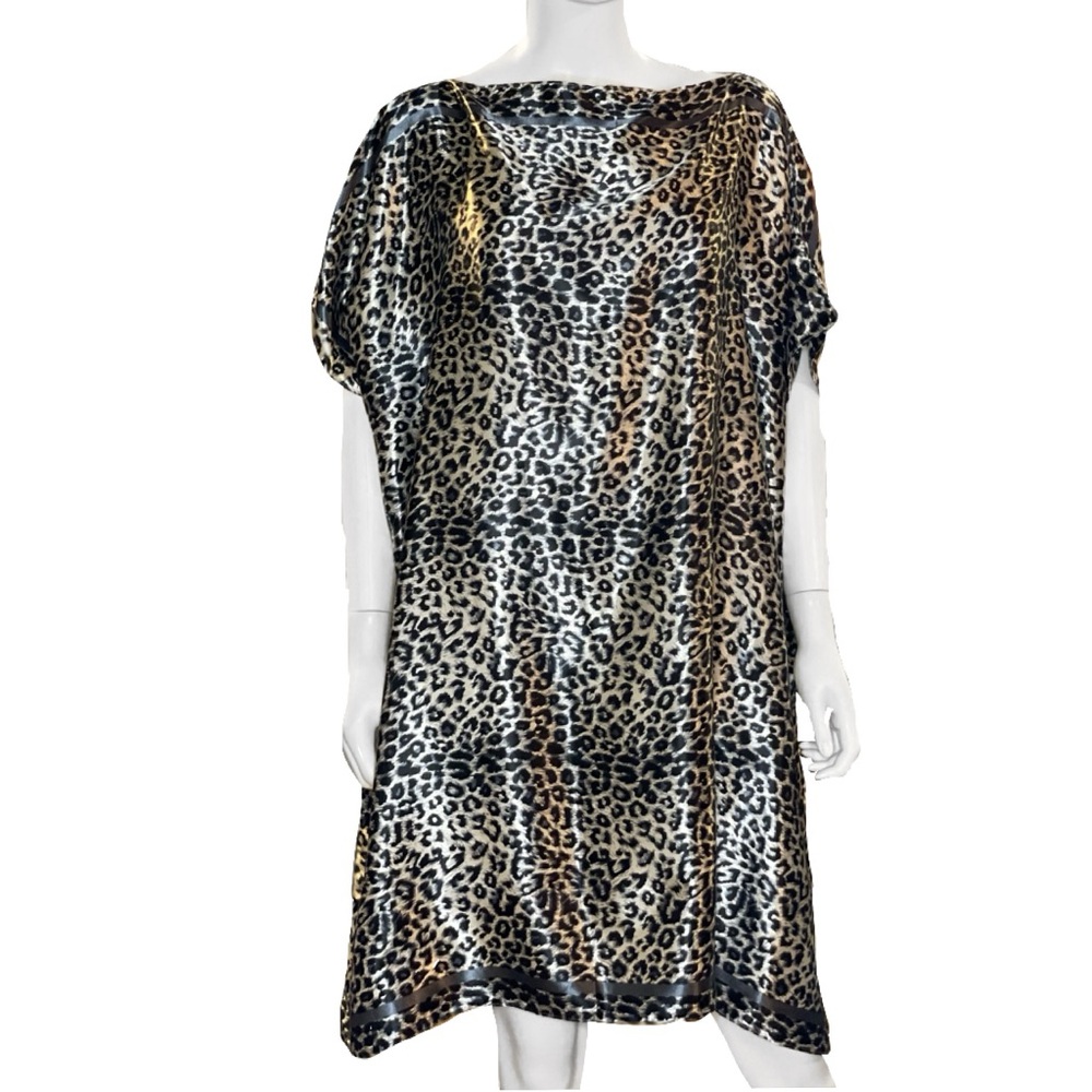 Leopard Print Kaftan Dress